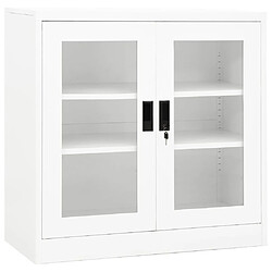 vidaXL Armoire de bureau Blanc 90x40x90 cm Acier 