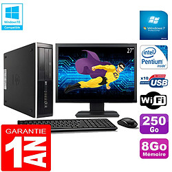 PC HP Compaq Pro 6300 SFF G630 RAM 8Go 250Go Graveur DVD Wifi W7 Ecran 27" · Occasion 