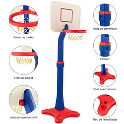 Decoshop26 Pannier de basket-ball hauteur réglable entre 160 à 215 cm pour enfant de 3 ans et plus 20_0000881 pas cher