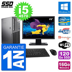 PC Lenovo M93p SFF Ecran 19" Intel i5-4570 RAM 16Go SSD 120Go Windows 10 Wifi · Occasion 