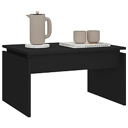 Avis vidaXL Table basse noir 68x50x38 cm bois d'ingénierie