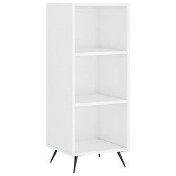 Maison Chic Buffet,Meuble de Rangement,commode pour salon,Cuisine Blanc brillant 34,5x34x180 cm Bois d'ingénierie -MN33522 pas cher