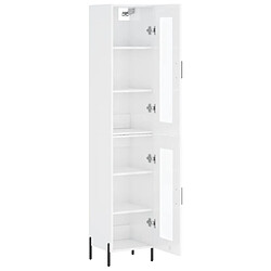 Acheter Maison Chic Buffet,Meuble de Rangement,commode pour salon,Cuisine Blanc brillant 34,5x34x180 cm Bois d'ingénierie -MN80287