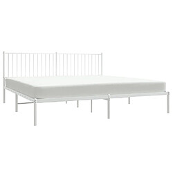 Avis Maison Chic Lit adulte - Cadre de lit métal avec tête de lit,Structure du lit Contemporain pour chambre blanc 193x203 cm -MN51387