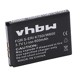 vhbw Li-Ion batterie 600mAh (3.7V) pour portable téléphone Smartphone SonyEricsson Z520c, Z520i, Z525a, Z525i, Z530c, Z530i, Z710c comme BST-37.