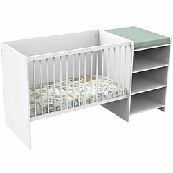 Baby Price Lit bébé combiné - 120 x 60 cm - Evolutif en 90 x 190 cm 