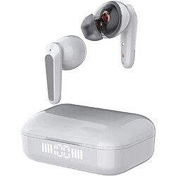 Chrono Casque Bluetooth dans l'oreille, casque double conducteur Chronus sans fil Casque stéréo HD 35H Playtime 3D sans fil avec microphone, contrôle tactile, casque sans fil avec des basses intenses(Blanc) 