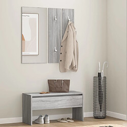 vidaXL Ensemble de meubles de couloir Sonoma gris Bois d'ingénierie 