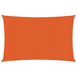 vidaXL Voile d'ombrage 160 g/m² Orange 3,5x4,5 m PEHD