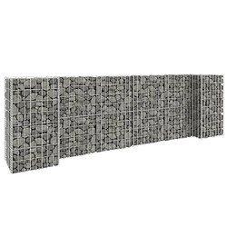 Maison Chic Jardinière à gabion,Bac à fleurs - pot de fleur en H Fil d'acier 260x40x80 cm -GKD84660