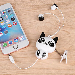 GUPBOO Mignon Chat Oreilles In-Ear Écouteurs Dessin Animé Panda Sweet Home Universel Rétractable Automatique 3.5mm Téléphone Casque pas cher