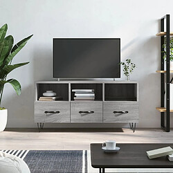 Maison Chic Meuble TV scandinave gris - Banc TV pour salon Sonoma 102x36x50 cm bois d'ingénierie -MN90462