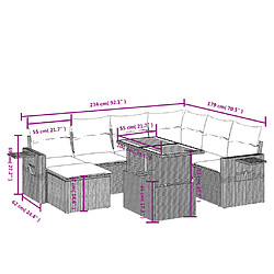 Avis vidaXL Salon de jardin 8 pcs avec coussins noir résine tressée