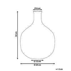 Avis Beliani Vase à fleurs RAZALA fait à la main Verre 34 cm Multicolore