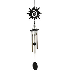 Soleil 3 Tube Métallique Cloche Chanceux Oriental Suspendu Carillon De Vent Feng Shui Décoration Windchime