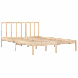 Acheter Maison Chic Lit Moderne Chambre - Cadre/structure de lit pour adulte Bois de pin massif 160x200 cm -MN62477