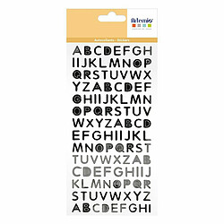 Artemio Alphabet autocollant en PVC - Argenté 