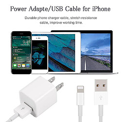 Universal Adaptateur de chargeur mural USB de téléphone mobile avec câble USB à 8 broches pour iPhone US plug 