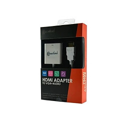 Adaptateur HDMI M vers VGA F Supporte l'audio via câble Jack CONNECTLAND Réf : 0301669 - AD-HDMI-TO-VGA+AUDI