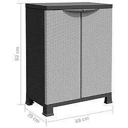 vidaXL Armoire en plastique 68x39x92 cm Design de rotin pas cher