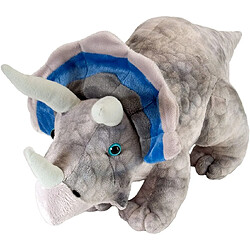 Wild Republic peluche Dinosaure Triceratops de 25 cm gris bleu 