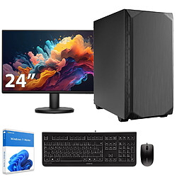 Sedatech Pack PC de bureau Silent • AMD Ryzen 5 5600G • Radeon Vega • 16Go RAM • 1To SSD M.2 • Windows 11 • Moniteur 24"