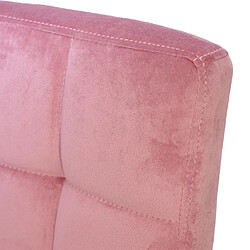 Acheter Decoshop26 Lot de 2 tabourets de bar réglable en hauteur tissu velours rose velvet peids en métal noir 04_0000152