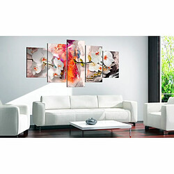 Paris Prix Tableau Imprimé Colorful Background & Orchids 100 x 200 cm