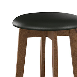 Acheter Rendez Vous Deco Tabouret de bar Vahina noir et bois foncé 66 cm (lot de 2)