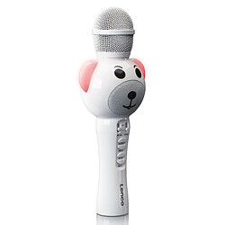 Avis Lenco Microphone karaoké avec Bluetooth®, slot SD, lumières, sortie auxiliaire BMC-060WH Blanc-Noir