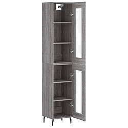 Acheter Maison Chic Buffet,Meuble de Rangement,commode pour salon,Cuisine Sonoma gris 34,5x34x180 cm Bois d'ingénierie -MN73845