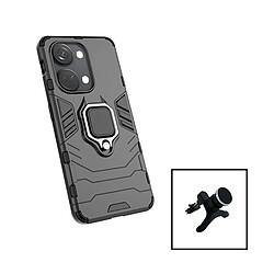 PHONECARE Kit Support Magnétique de Voiture Renforcé + Coque 3X1 Military Defender pour OnePlus Nord 3 - Noir 