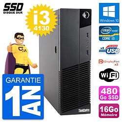 PC Lenovo ThinkCentre M83 SFF Intel i3-4130 RAM 16Go SSD 480Go Windows 10 Wifi · Occasion 