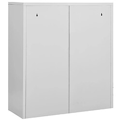 Acheter vidaXL Armoire de bureau Gris clair 90x40x102 cm Acier