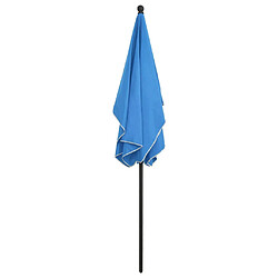 Avis vidaXL Parasol de jardin avec mât 210x140 cm Bleu azuré