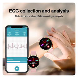 Yonis Montre Connectée Écran Couleur Acier Bluetooth ECG pas cher