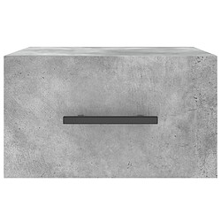 Maison Chic Table de chevet murale - Table de Nuit gris béton 35x35x20 cm pas cher