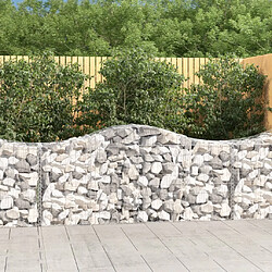 vidaXL Paniers à gabions arqués 8 pcs 200x50x80/100 cm Fer galvanisé