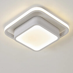 Stoex Plafonnier Moderne Lampe de Plafond Blanc Minimaliste À Led Luminaire Plafonnier Carré Créatif Pour Chambre À Coucher, Café, Bureau (Blanc Chaud) 