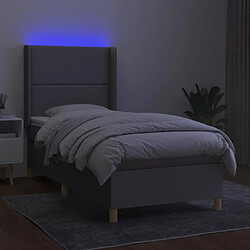 Avis Sommier à lattes et matelas LED,Cadre à lattes de lit pour Adulte Gris clair 80x200cm Tissu -MN47670