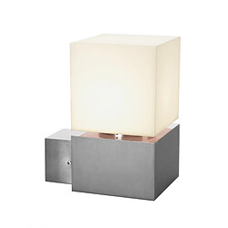 Slv SQUARE WL, applique extérieure, alu brossé, E27 max. 20W, IP44 