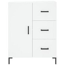 Maison Chic Buffet,Meuble de Rangement,commode pour salon,Cuisine blanc 69,5x34x90 cm bois d'ingénierie -MN47735 pas cher