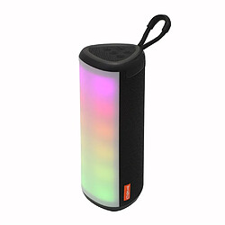 Yonis Enceinte Portable Bluetooth Subwoofer Outdoor Avec Lumière LED Colorée Et Fonction TWS Enceinte Bluetooth Portable Subwoofer LED RGB & TWS Son Puissant Autonomie 4H Noir YONIS