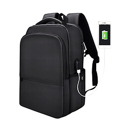 Wewoo Sac à dos à pour ordinateur portable en polyester imperméable les ordinateurs portables de moins de 15 poucesavec sangle de trolley interface USB noir