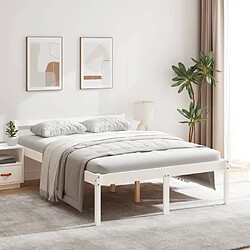 vidaXL Lit pour personne âgée sans matelas blanc 135x190 cm