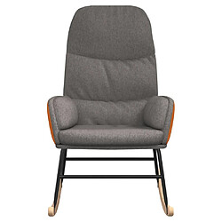 Avis Maison Chic Chaise à bascule | Fauteuil Relax, design moderne Gris clair Tissu -GKD83983