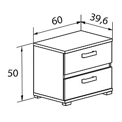 Avis Pegane Ensemble tête de lit + 2 table de chevets coloris chêne Cendré, graphite