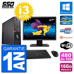 PC Fujitsu E920 DT Ecran 27" Intel i3-4130 RAM 16Go SSD 480Go Windows 10 Wifi · Occasion 