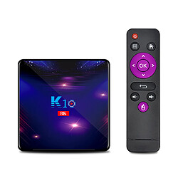 K10 Smart TV Box Android 9.0 8K Décodage vidéo Lecteur multimédia UHD 4K Amlogic S905X3 4 Go / 128 Go 2.4G / 5G WiFi bi-bande WiFi