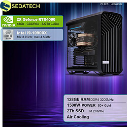 Sedatech Workstation Pro • Intel i9-10900X • 2x RTX4090 • 128Go RAM • 2To SSD M.2 • sans OS